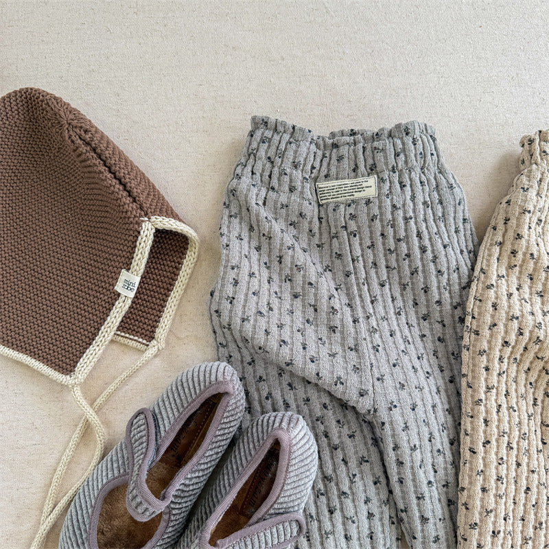 花柄ふんわりリブボトム(2color)