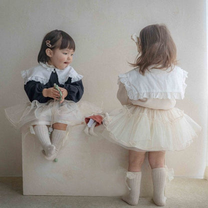 ダブルレースカラーリブロンパース(2color)