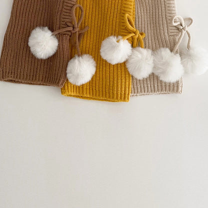 🅽🅴🆆 ぽんぽんクマさんフードニット(5color)