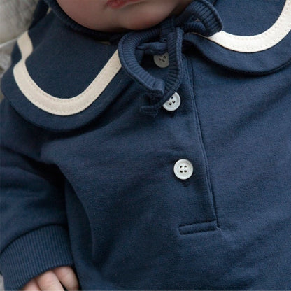 丸襟ラインロンパース(2color)