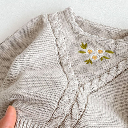 縄編みカントリーニットセットアップ