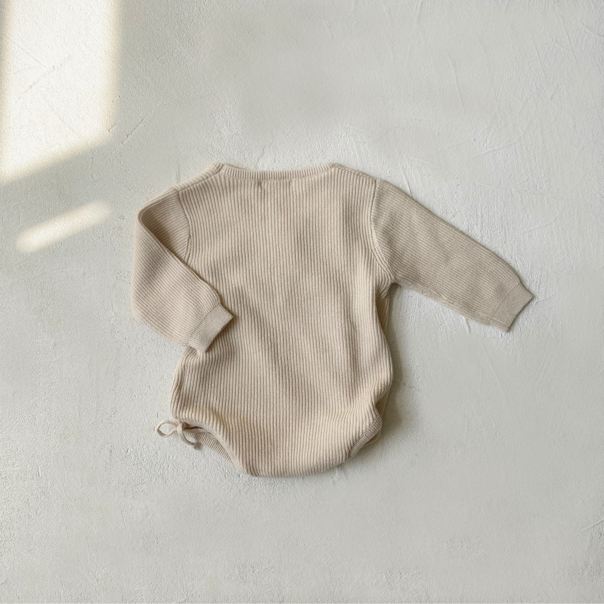 前あきベビーニットロンパース(2color)