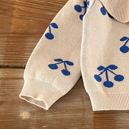 ブルーチェリーニットカーディガン