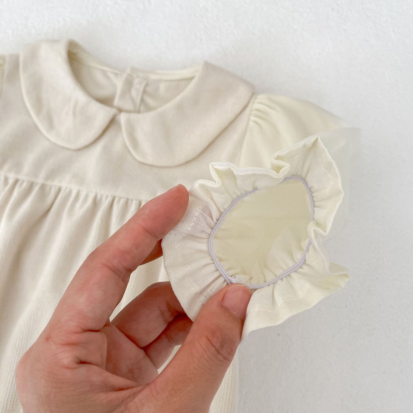 コーデュロイ切り替えロンパース(2color)