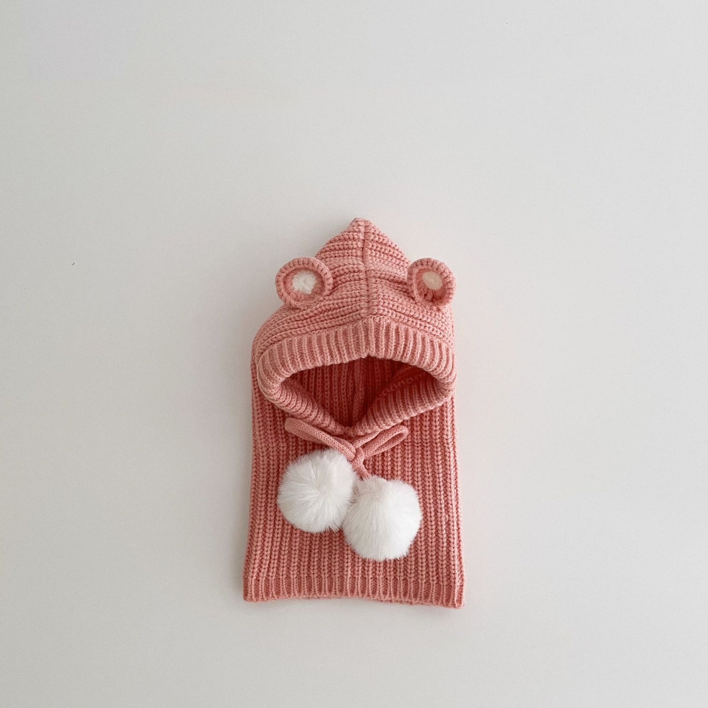 🅽🅴🆆 ぽんぽんクマさんフードニット(5color)