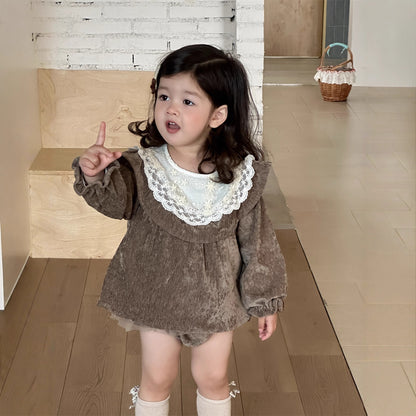 🅽🅴🆆 ベビーベロアワンピロンパース(2color)