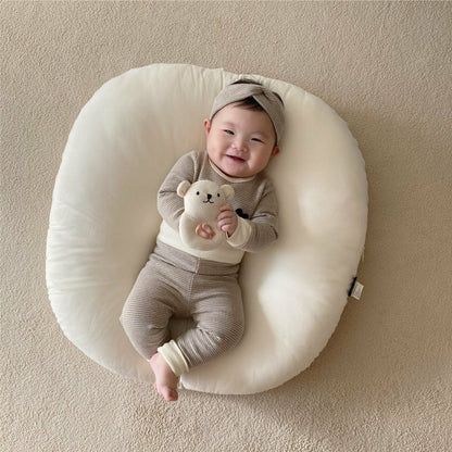 ナチュラルベビールームウェア3点セット(2color)