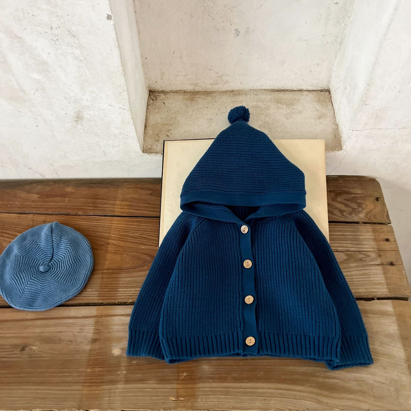 とんがりフードカーディガン(3color)