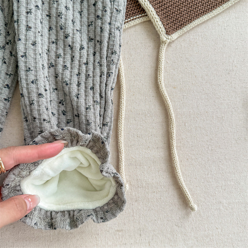 花柄ふんわりリブボトム(2color)