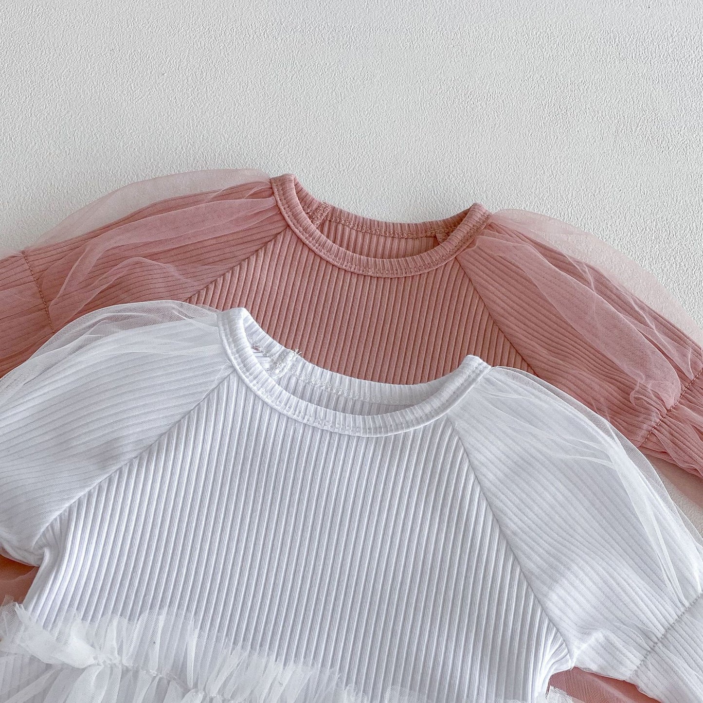 🅽🅴🆆 切替チュールデザインロンパース(2color)