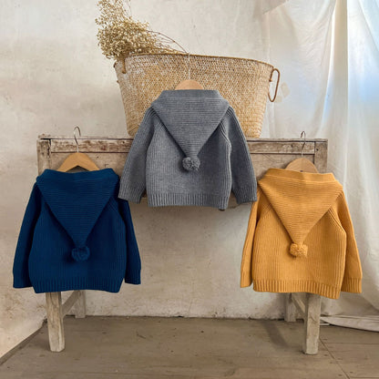 とんがりフードカーディガン(3color)