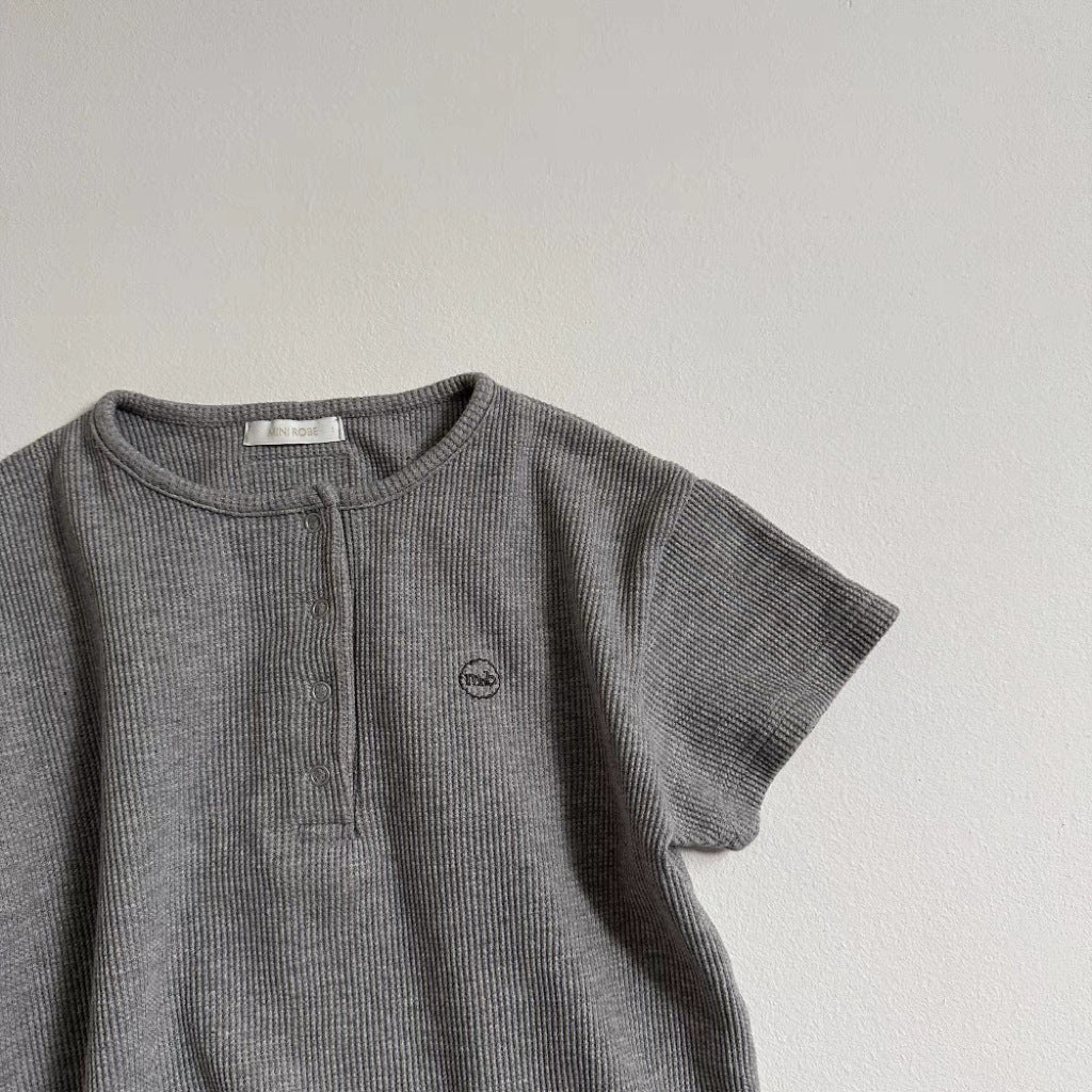 リラックスワッフルサマーロンパース(2color)