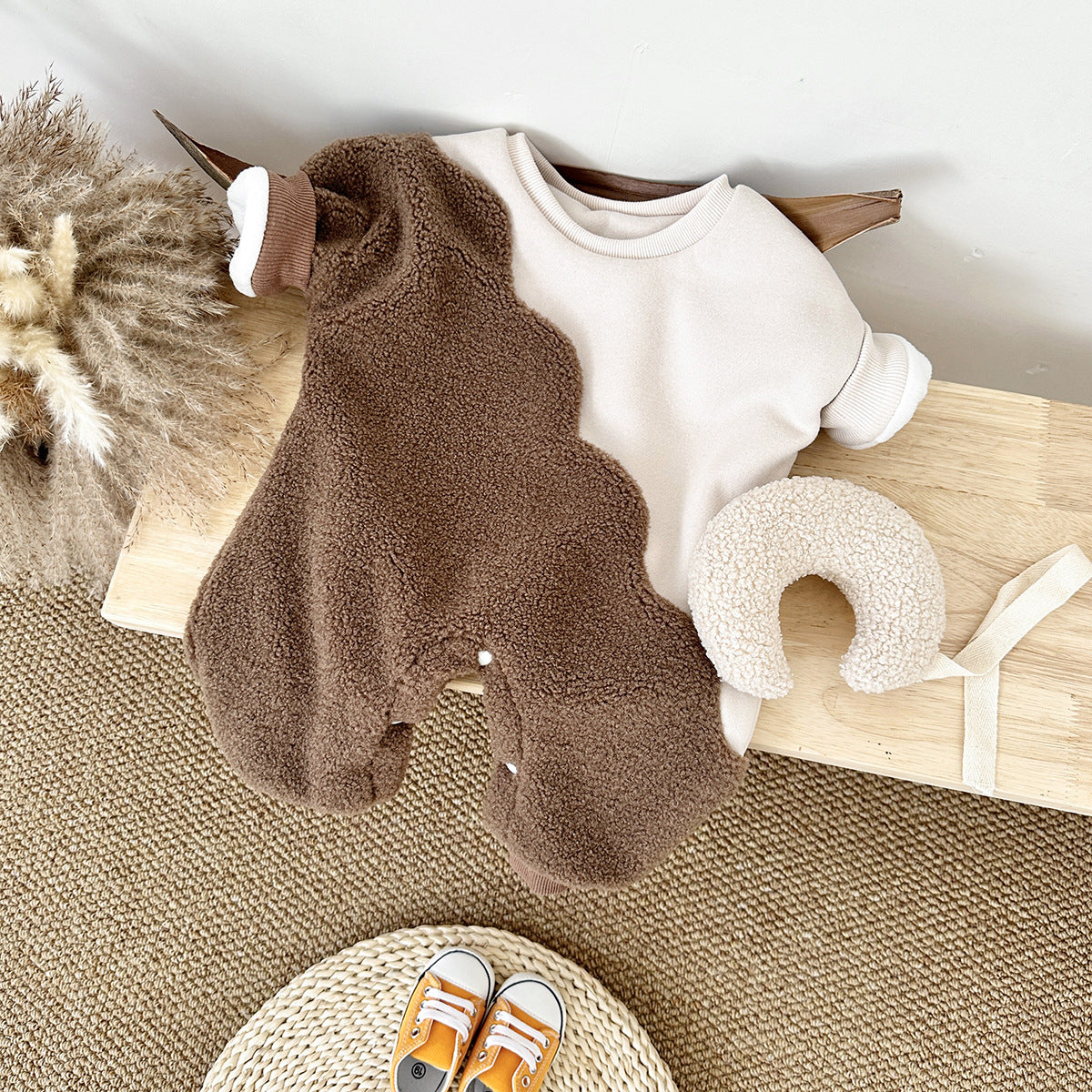 ショコラウェーブロンパース(2color)