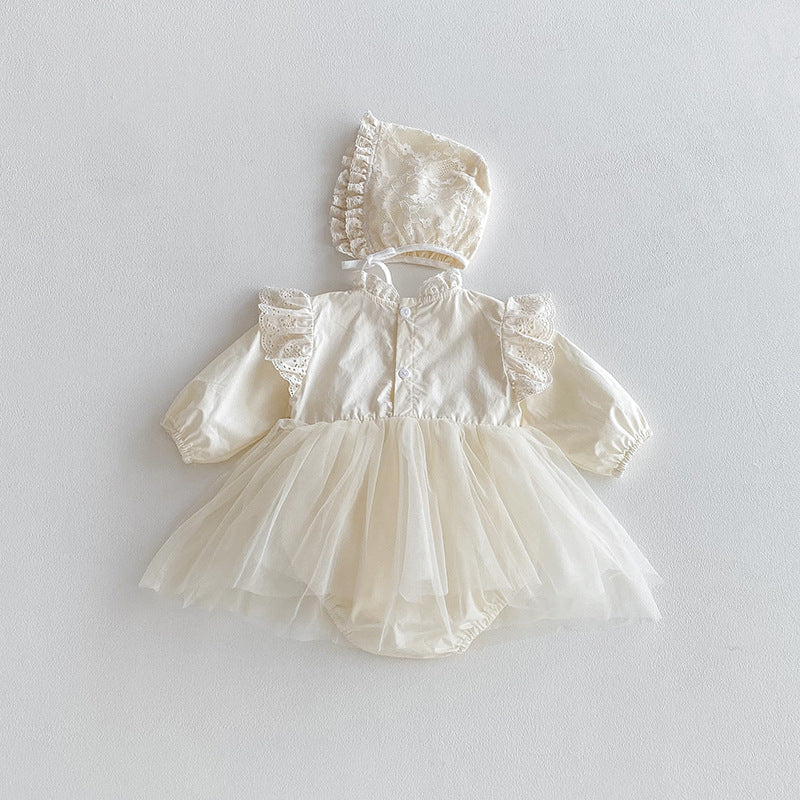 🅽🅴🆆 ヨーロピアンレースチュールロンパースセット