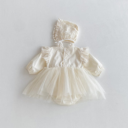 🅽🅴🆆 ヨーロピアンレースチュールロンパースセット