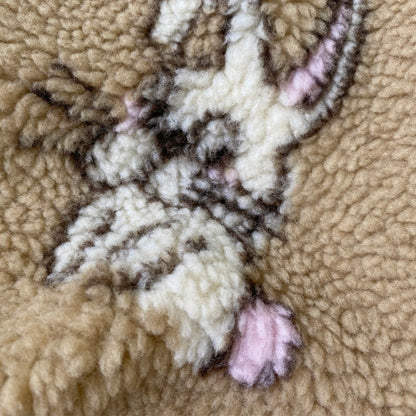 🅽🅴🆆 [2color / 66-90] プリントもふもふサロペットロンパース