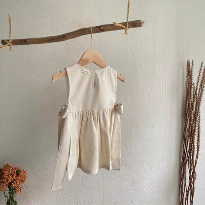 サイドリボンエプロンワンピース