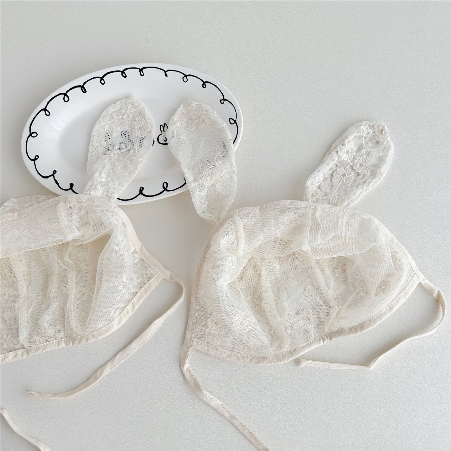 レースラビットボンネット(4color)