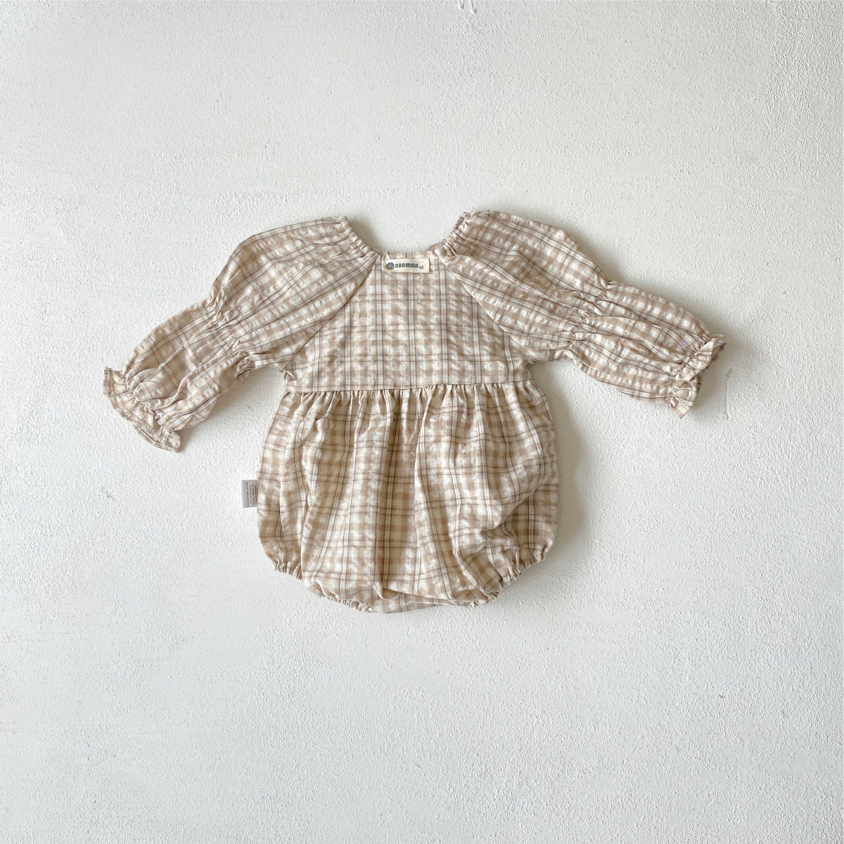 カントリーチェックブラウスロンパース(2color)