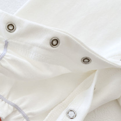 フロントレースホワイトロンパースセット