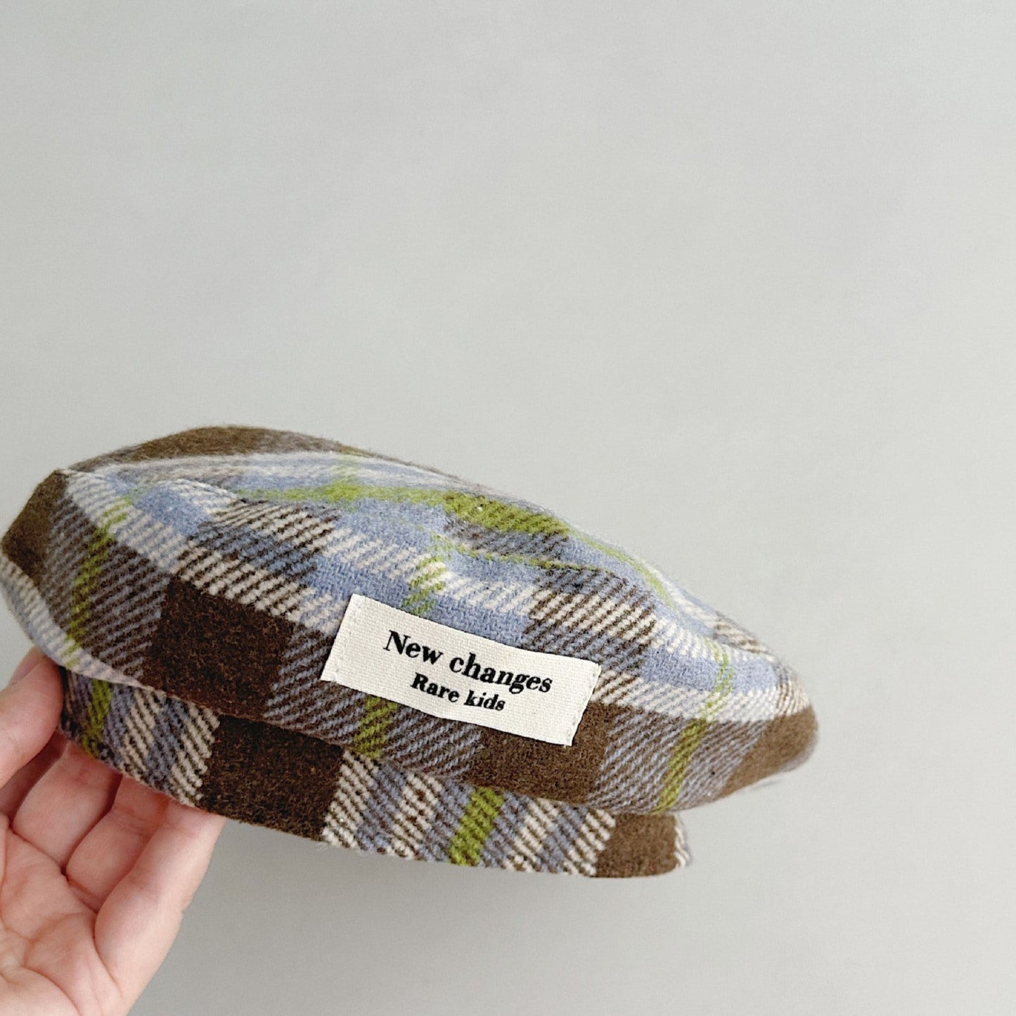 レトロチェックベレー帽(3color)