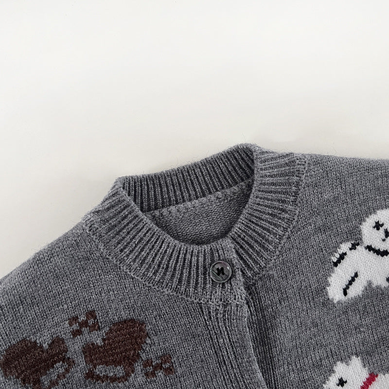 ドッグニットカーディガン