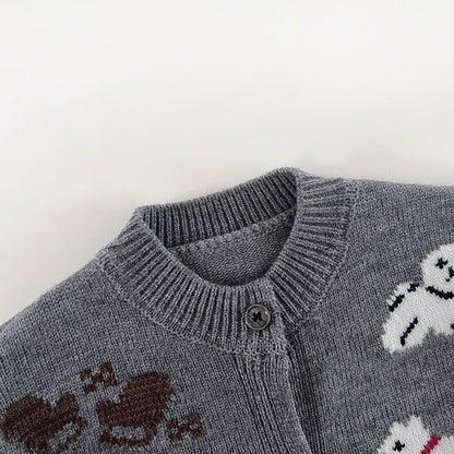 ドッグニットカーディガン