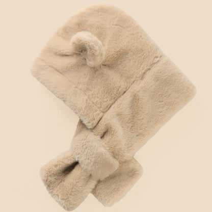 🅽🅴🆆 くまさんファーフードマフラー(4color)