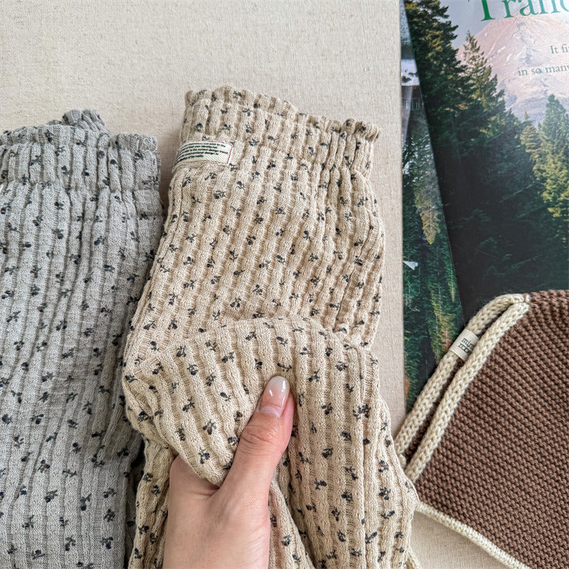 花柄ふんわりリブボトム(2color)