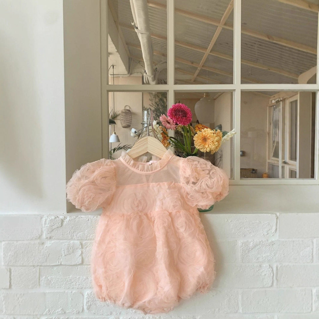 フラワーローズチュールワンピース(2color)