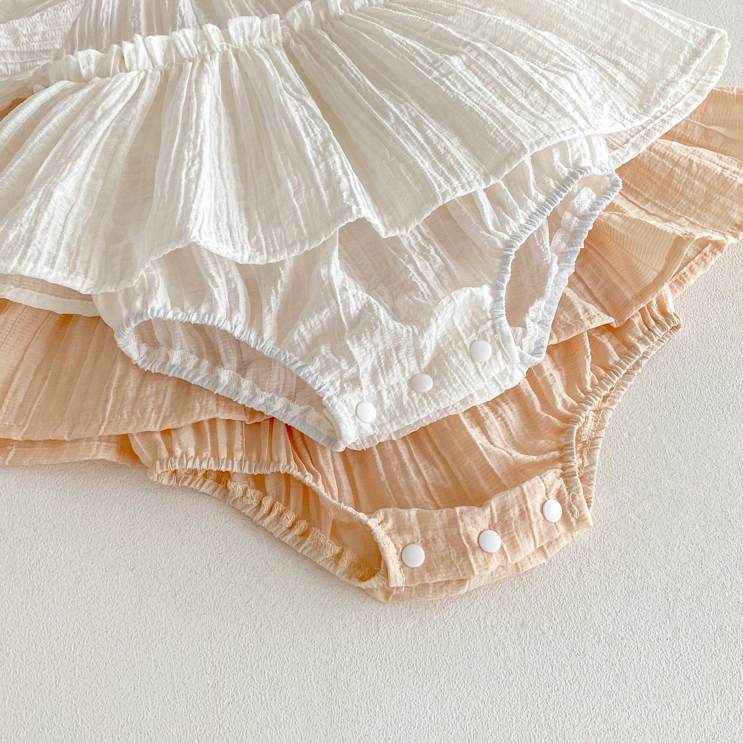 ラウンドネックプリンセスロンパース(2color)