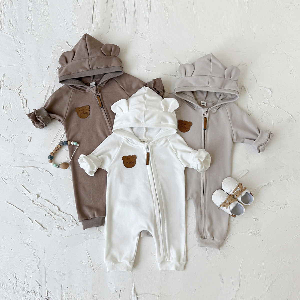 なりきりベアジッパーロンパース(3color)