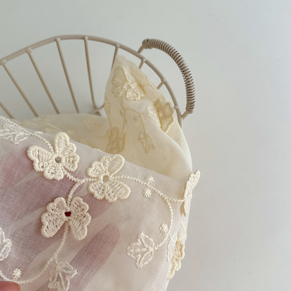 ベビーレースデザインボンネット(4color)
