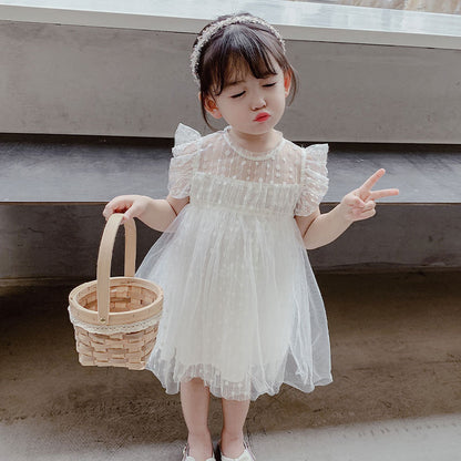 【再入荷】スカラップスリーブドレス2color