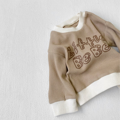 [2color / 66-90] ベビーワッフルツーピースセット