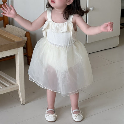 モノトーンベビーワンピロンパース(2color)