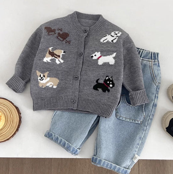 ドッグニットカーディガン