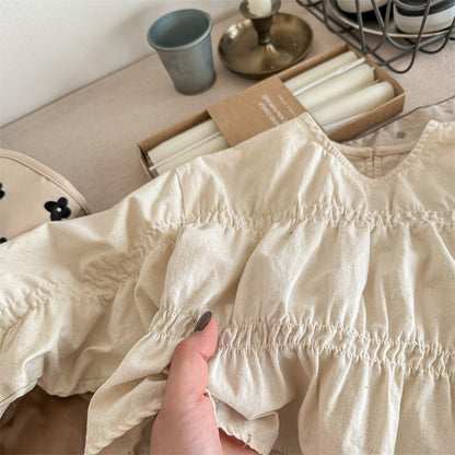 シャーリングガールブラウス(2color)