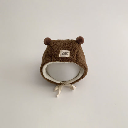 🅽🅴🆆 ベビーぽんぽんお耳ボンネット(2color)