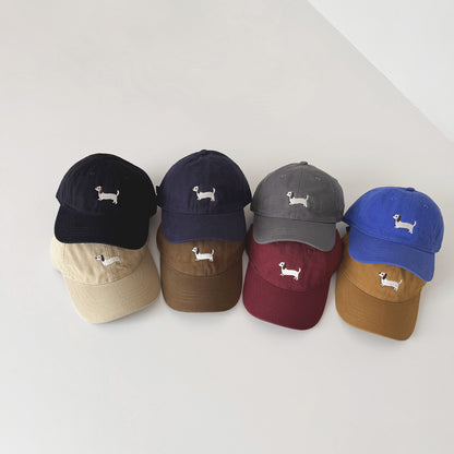 ダックス刺繍キッズキャップ(11color)