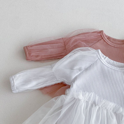 🅽🅴🆆 切替チュールデザインロンパース(2color)