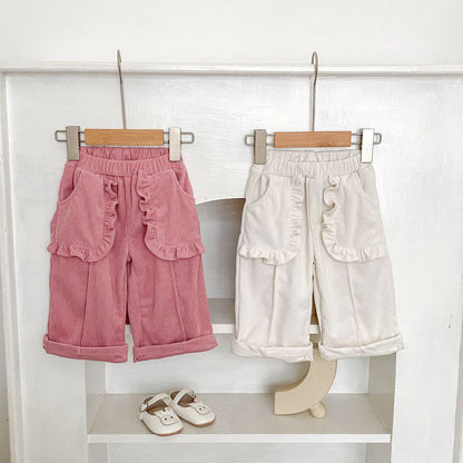 コーデュロイフリルポケットパンツ(2color)