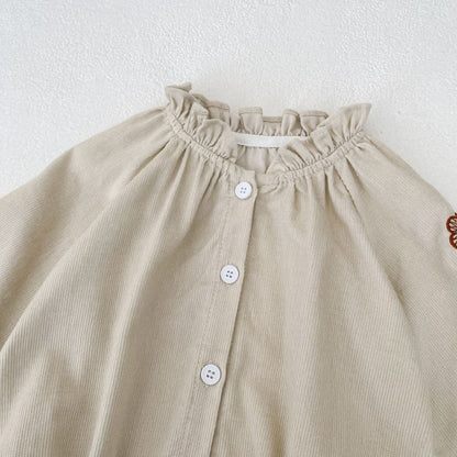 カントリースリーブ刺繍ロンパース(2color)