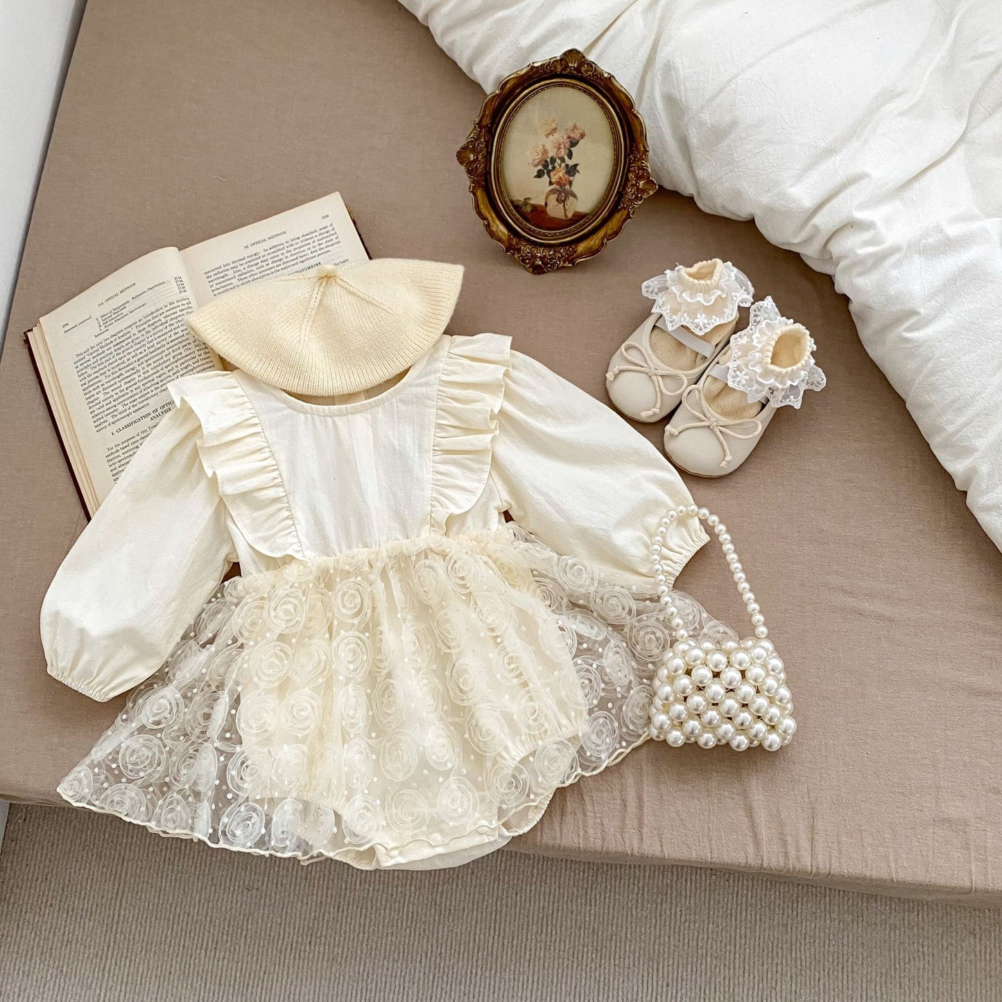 🅽🅴🆆 切替ローズチュールロンパース