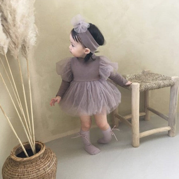 🅽🅴🆆 ナチュラルセレモニーベビーロンパース(2color)