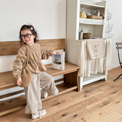 シャーリングガールブラウス(2color)