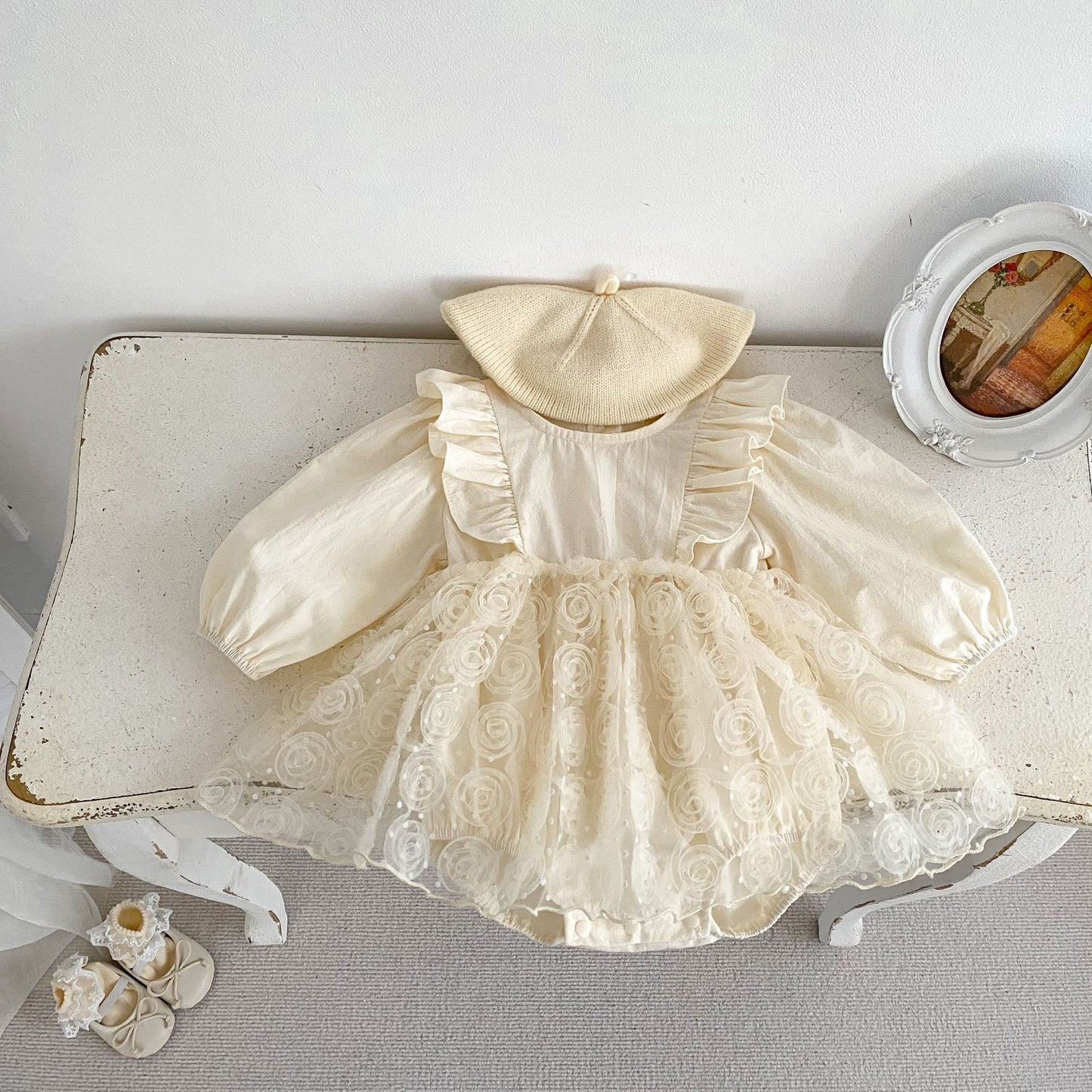 🅽🅴🆆 切替ローズチュールロンパース