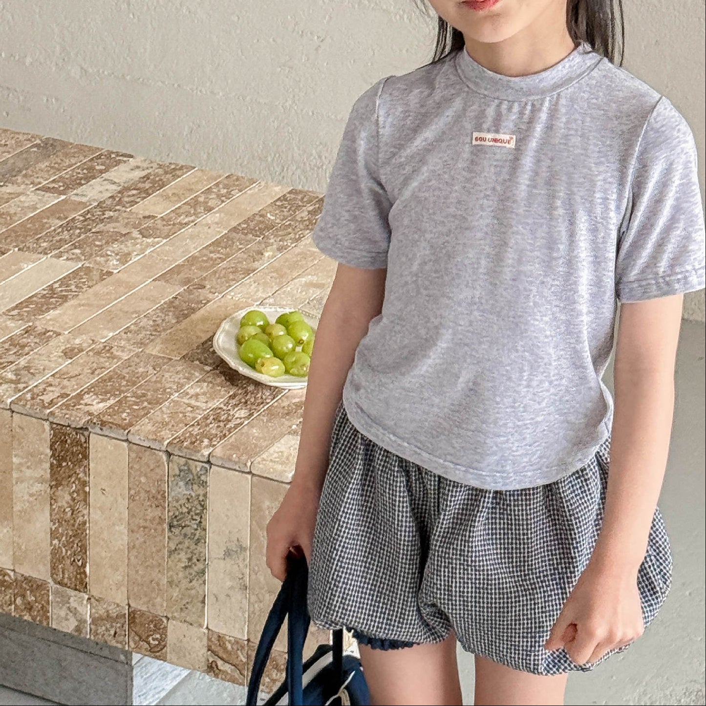 🅽🅴🆆 [3color / 80-130] 杢カラーシックサマーシャツ