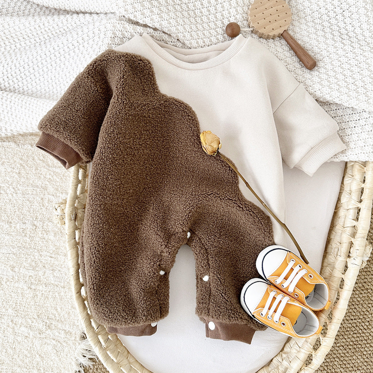 ショコラウェーブロンパース(2color)