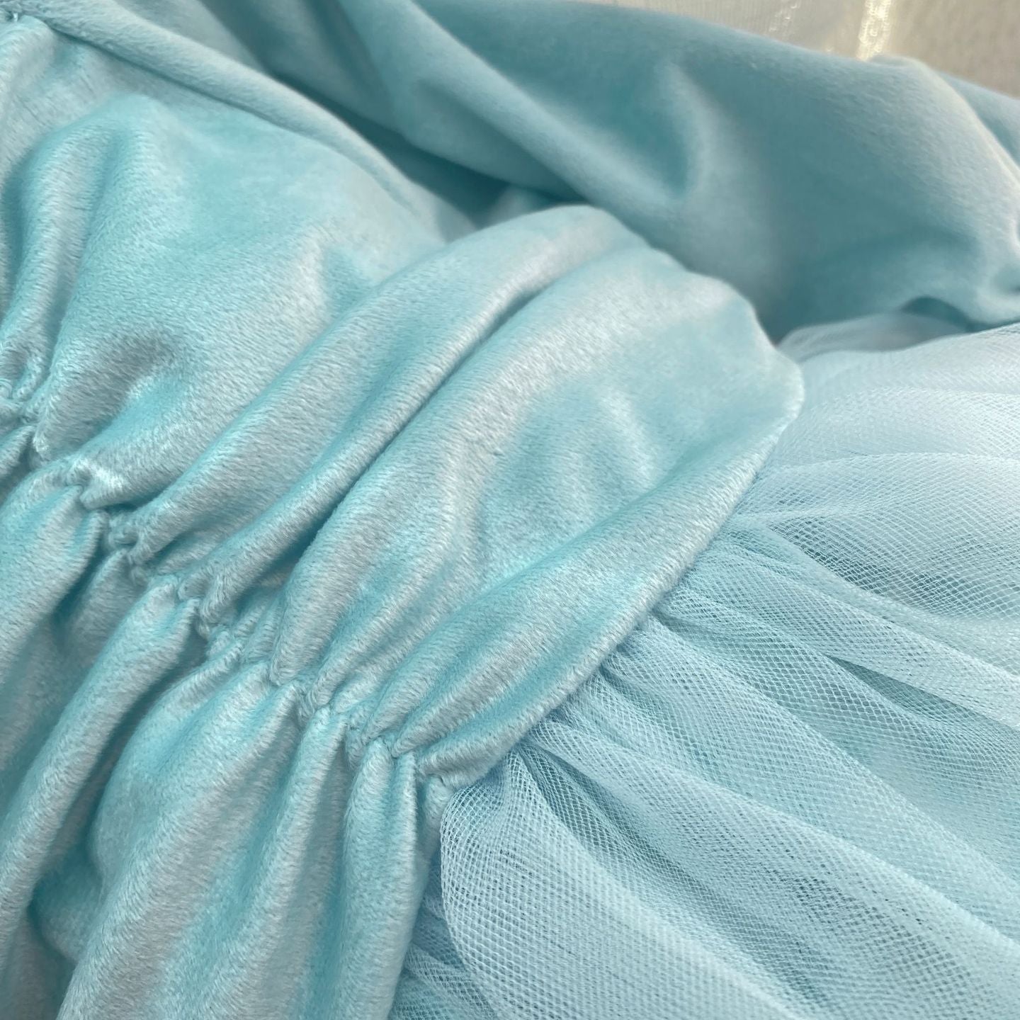 ベルベットギャザーロンパース